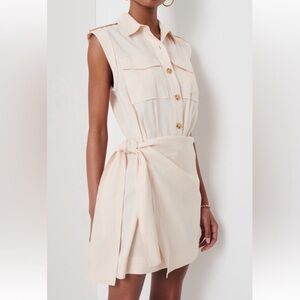 Derek Lam 10 Crosby Giselle Mini Tie Front Dress (Size 8)